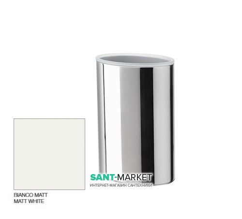 Стакан для зубних щіток Kerasan Nolita накладної білий матовий 922230