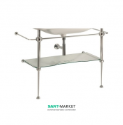 Консоль під раковину Kerasan Waldorf 120 см зі скляною полицею хром 9203K1