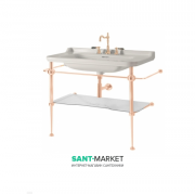 Консоль под раковину Kerasan Waldorf 120 см со стеклянной полкой бронза 9203K3