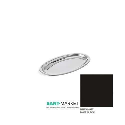 Мыльница для ванной Kerasan Nolita накладная чёрный матовый 922131