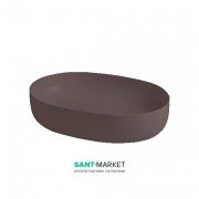 Раковина для ванної накладна Kerasan Nolita 60x40 санфарфор бургундський матовий 534375