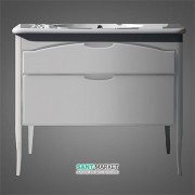 Тумба под раковину напольная Kerasan Retro 100х55 см белый матовый 920130