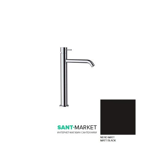 Смеситель для раковины Kerasan Nolita однорычажный чёрный матовый 922731