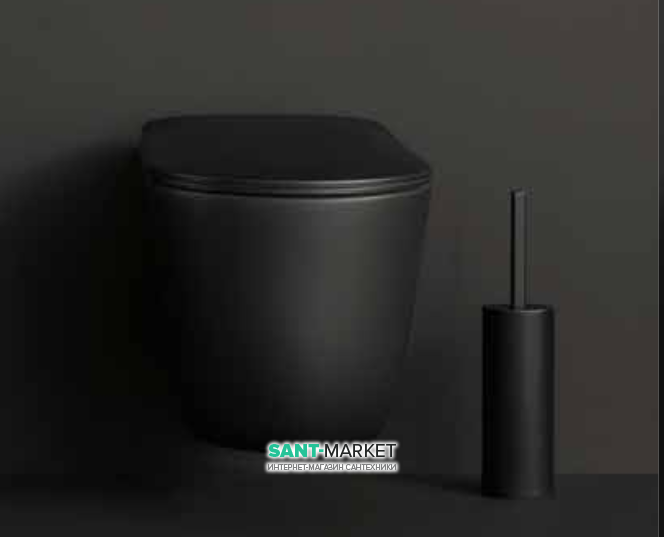 Ершик для унитаза напольный Kerasan Nolita чёрный матовый 922531