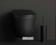 Ершик для унитаза напольный Kerasan Nolita чёрный матовый 922531