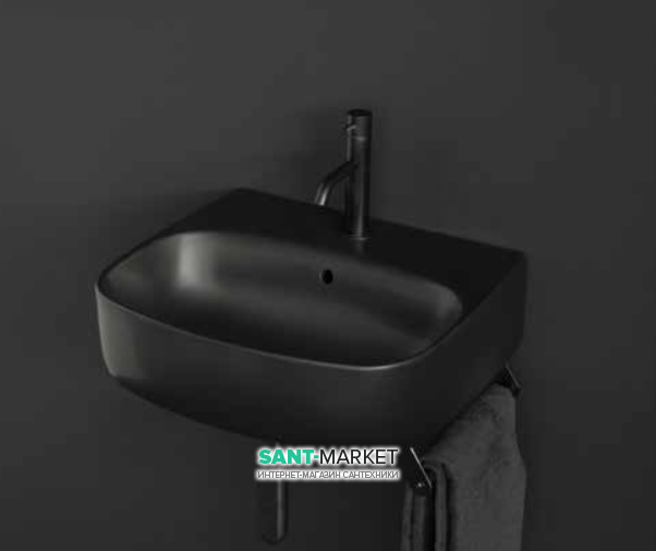 Змішувач для раковини Kerasan Nolita одноважільний чорний матовий 922631