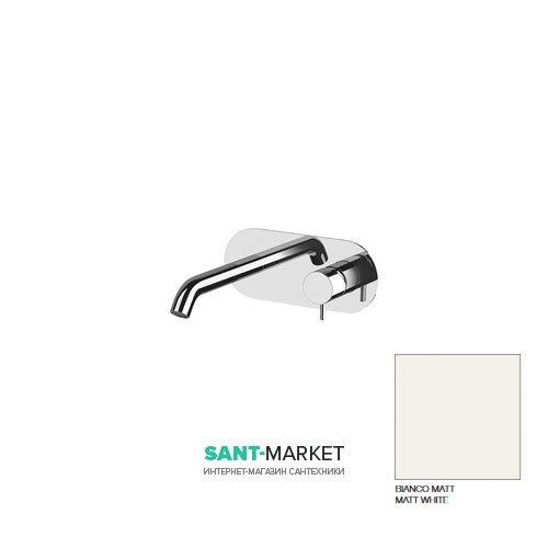 Змішувач для раковини вбудовується Kerasan Nolita змішувач білий матовий 922830