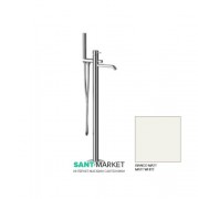 Смеситель для ванны отдельностоящий Kerasan Nolita однорычажный с ручным душем белый матовый 923030