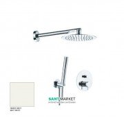 Душовий комплект Kerasan Nolita з верхнім і ручним душем білий матовий 923130