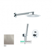 Душовий комплект Kerasan Nolita з верхнім і ручним душем нікель 923194