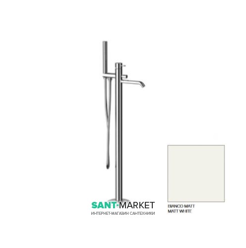 Змішувач для ванни стоїть окремо Kerasan Nolita змішувач з ручним душем білий матовий 923030