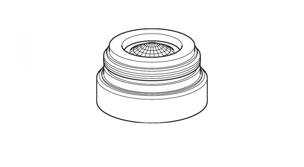 Аэратор для смесителя Geberit типа 6х/8х/18х неподвижно закрепленный хром глянцевый 242.834.21.1