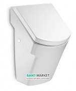 Писсуар подвесной Roca Hall с крышкой и верхним подводом керамика белый A35362E000