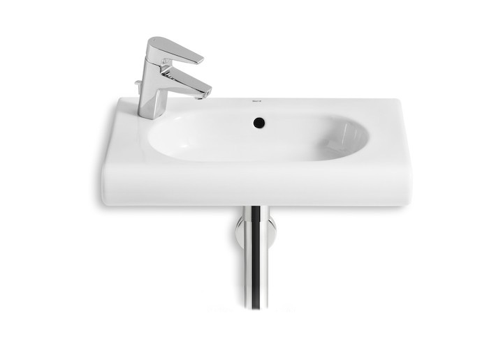 Раковина для ванной подвесная Roca Meridian 55х32 см с отверстием под смеситель слева керамика белая A32724Z000