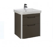 Тумба підвісна з раковиною для ванної Roca Dama-N 51,2х30,2 см сірий антрацит глянець A851046153