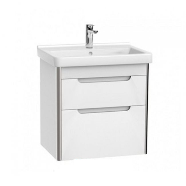 Тумба подвесная с раковиной для ванной Roca Dama-N 51,2х30,2 см белый глянец A851046806