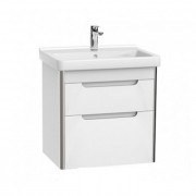 Тумба подвесная с раковиной для ванной Roca Dama-N 51,2х30,2 см белый глянец A851046806