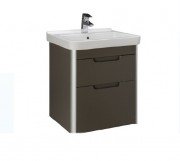 Тумба подвесная с раковиной для ванной Roca Dama-N 51,2х30,2 см серый антрацит глянец A851046153