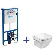 Унитаз подвесной Roca Dama-N со скрытой инсталляцией Roca Duplo A89009000D