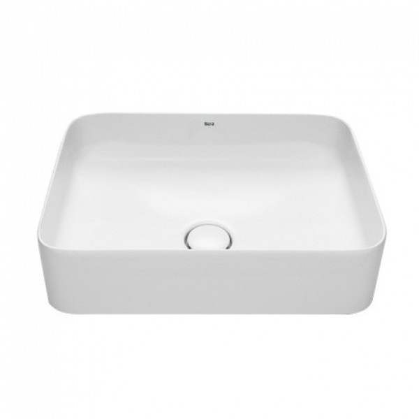 Раковина-чаша для ванної Roca Inspira Square 50х37 см з керамічної декоративною кришкою донного клапана A327530000