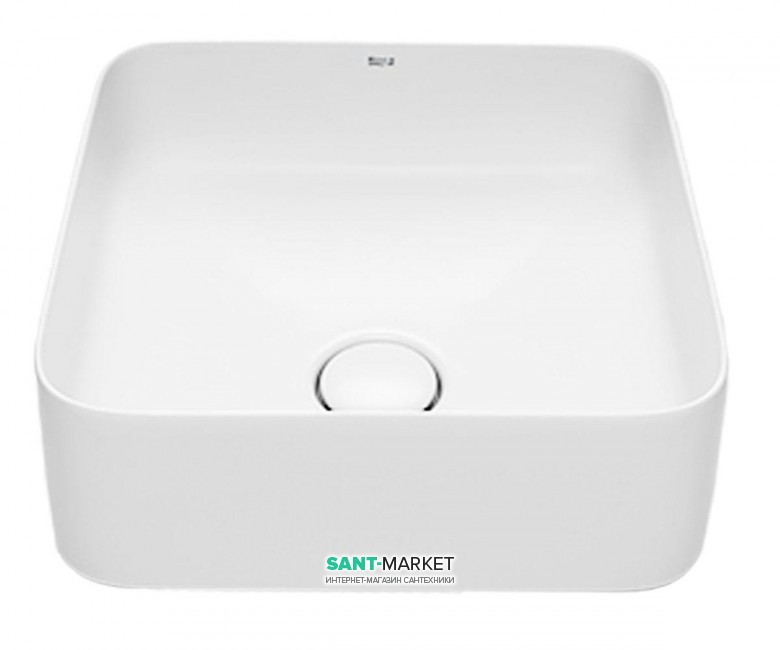 Раковина-чаша для ванної Roca Inspira Square 37х37 см з керамічної декоративною кришкою донного клапана A327532000