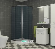 Душова кабіна Eger Balaton 90х90 профіль алюміній хром тоноване скло 599-507-15