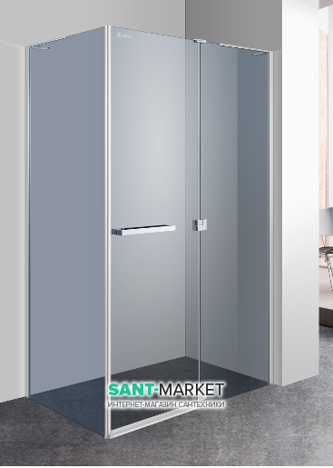Душевая кабина Eger Megerka 120х80 правая фурнитура хром тонированное стекло 599-330/1R