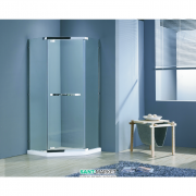 Душевая кабина Eger Talany 90х90 пятиугольная профиль алюминий хром стекло прозрачное 599-555