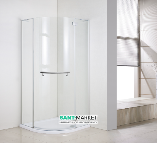 Душевая кабина Eger Timea 90х90 фурнитура алюминий хром стекло прозрачное 599-808 TR/1
