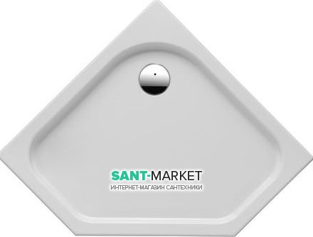 Душевой поддон Eger Talany 90х90 см пятиугольный акрил белый 599-555/2