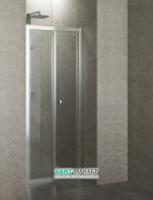 Двері душова складна Eger bifold 80х195 профіль алюміній хром прозоре скло 599-163-80 (h)