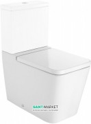 Чаша унитаза Roca Inspira Square 64,5х37 см с универсальным выпуском белый A342537000