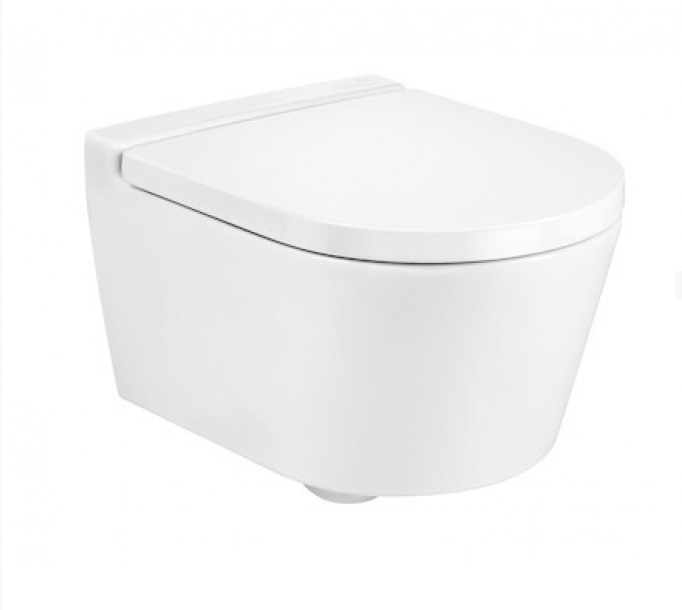 Чаша унитаза Roca Inspira Round Compacto Rimless 48х37 см белый A346528000