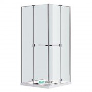 Душевая кабина Eger Rubik 90х90 квадратная профиль алюминий хром прозрачное стекло 599-333/1
