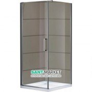 Душевая кабина Eger Rudas 90х90 профиль алюминий хром прозрачное стекло 599-001/1L/R