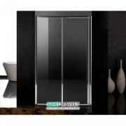 Двері душова розсувні Eger 120х195 профіль алюміній хром прозоре скло 599-153 (h)