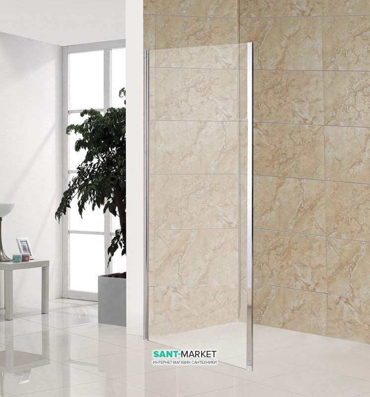 Стінка бічна для душового куточка Eger 80x195 см для комплектації з дверима bifold 599-163 (h) прозоре скло 599-163-80W (h)