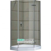 Душевая кабина Eger Stefani 100х100 профиль хром стекло прозрачное 599-535(100)/1+599-535/3