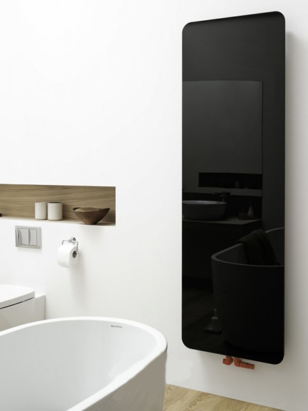 Радиатор декоративный Instal Projekt Indivi New/X 200,6х57,6 см с панелью черное зеркало INDN-60/200E31L05