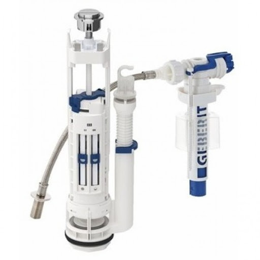 Механізм змиву для бачка Geberit Impuls тип 290-380 подвійний змив хром глянсовий 283.313.21.2