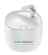 Раковина для ванной подвесная Roca Beyond 46х47с встроенным полупьедесталом и отверстием под смеситель FINECERAMIC белая A3270B1000