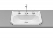 Раковина для ванной врезная Roca Carmen 60х45 с 3 отверстиями под смеситель керамика белая A3270A5003