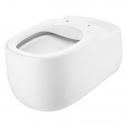 Унитаз подвесной Roca Beyond Rimless 58х39.5 с горизонтальным выпуском керамика белый A3460B7000