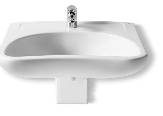 Раковина для ванної підвісна медична Roca Access 64х55 з отвором під змішувач кераміка біла A327230000