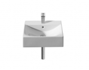 Раковина для ванної підвісна / накладна Roca Diverta 47х44 з отвором для змішувача кераміка біла A327111000