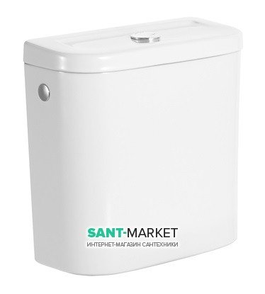 Сливной бачок для унитаза Roca Access с двойным сливом подвод воды боковой керамика белый A341230000