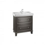 Тумба напольная ДСП/ДВП 80х50 темно-серый сатин с раковиной для ванной Roca Carmen керамика белый A851369417