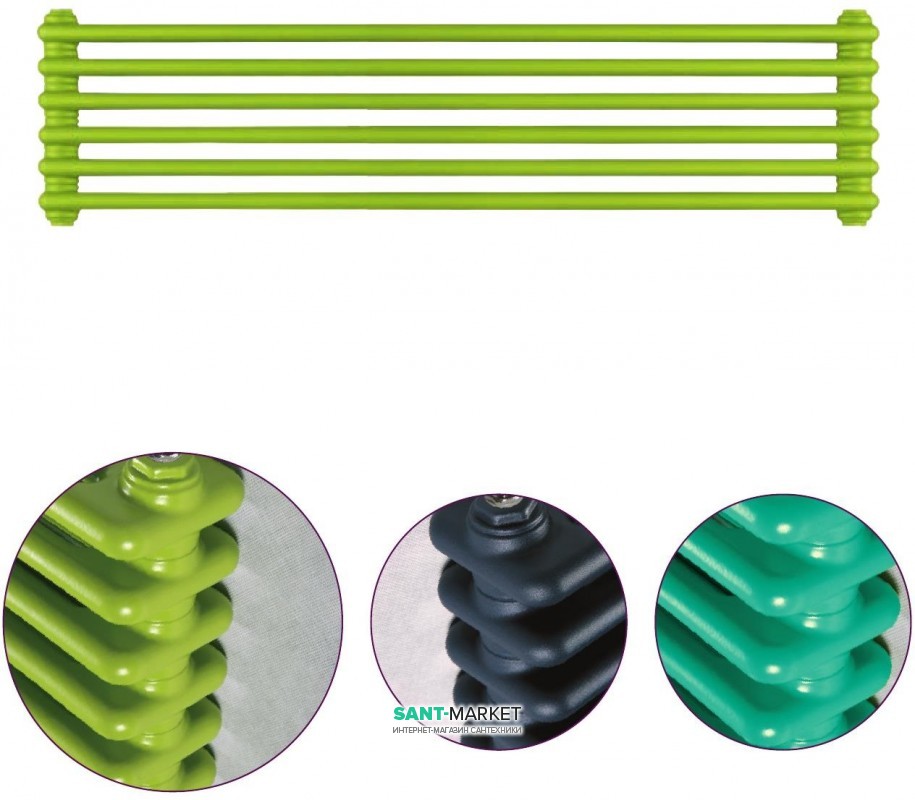 Радіатор опалення Instal Projekt Tubus 3 21,2х180 см трубчастий 4 секції сталь палітра IP на вибір TUB3-180 / 04