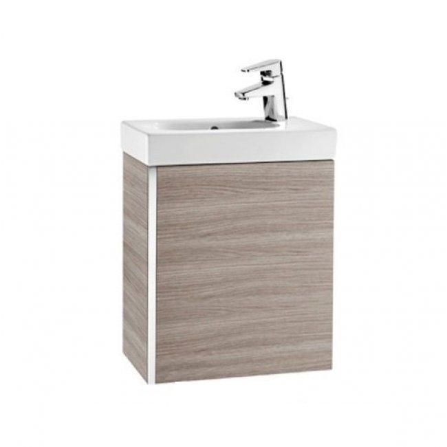 Тумба подвесная с раковиной для ванной Roca Mini 45 см текстурный серый A855873156