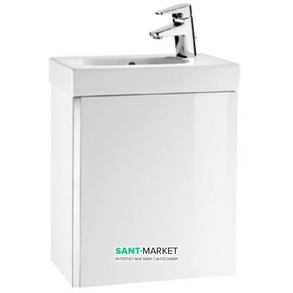 Тумба подвесная с раковиной для ванной Roca Mini 45 см белый глянцевый A855873806